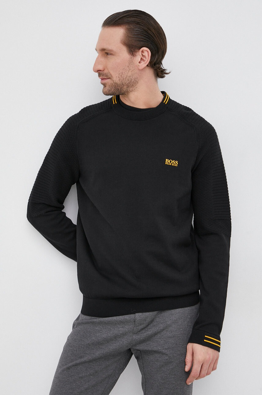 Boss Памучен пуловер Athleisure - Pepit.bg
