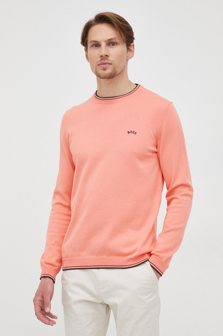 Boss Памучен пуловер Athleisure - Pepit.bg