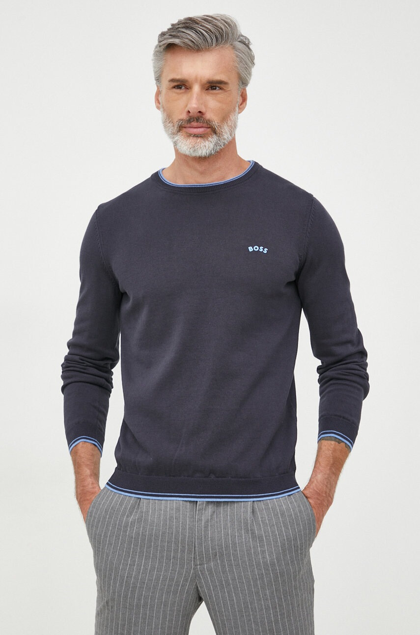 Boss Памучен пуловер Athleisure - Pepit.bg