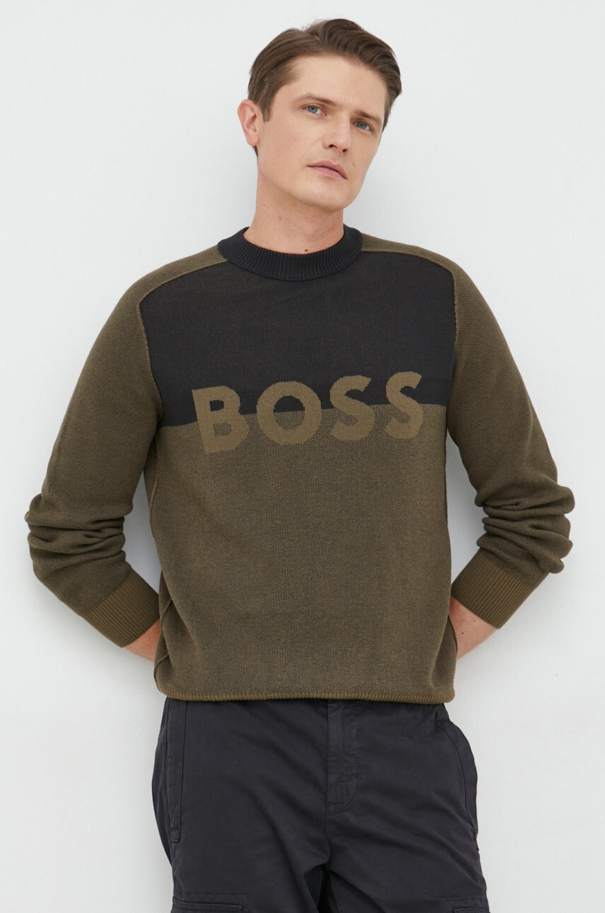 Boss Памучен пуловер Casual - Pepit.bg