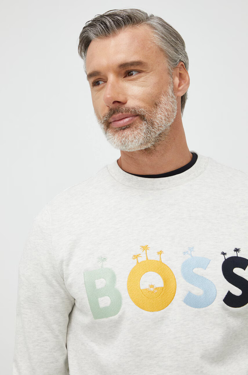 Boss Памучен суичър - Pepit.bg