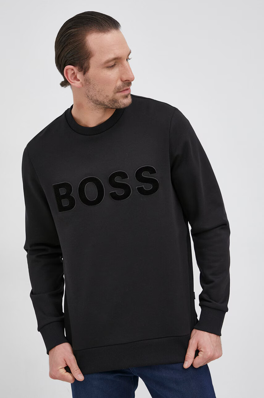 Boss Памучен суичър - Pepit.bg