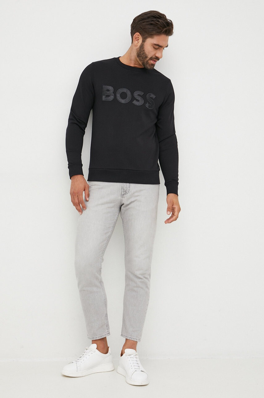 Boss Памучен суичър - Pepit.bg