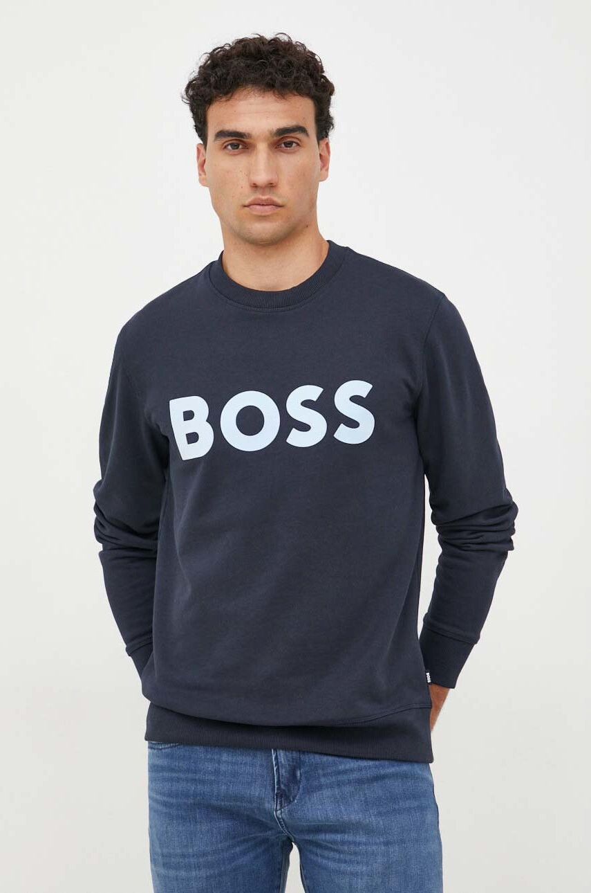 Boss Памучен суичър - Pepit.bg