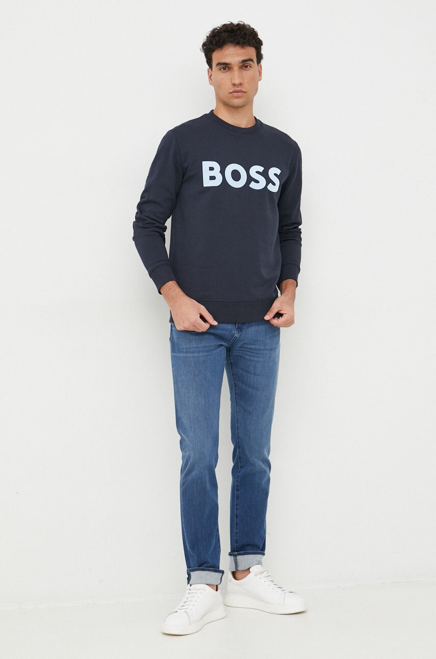 Boss Памучен суичър - Pepit.bg
