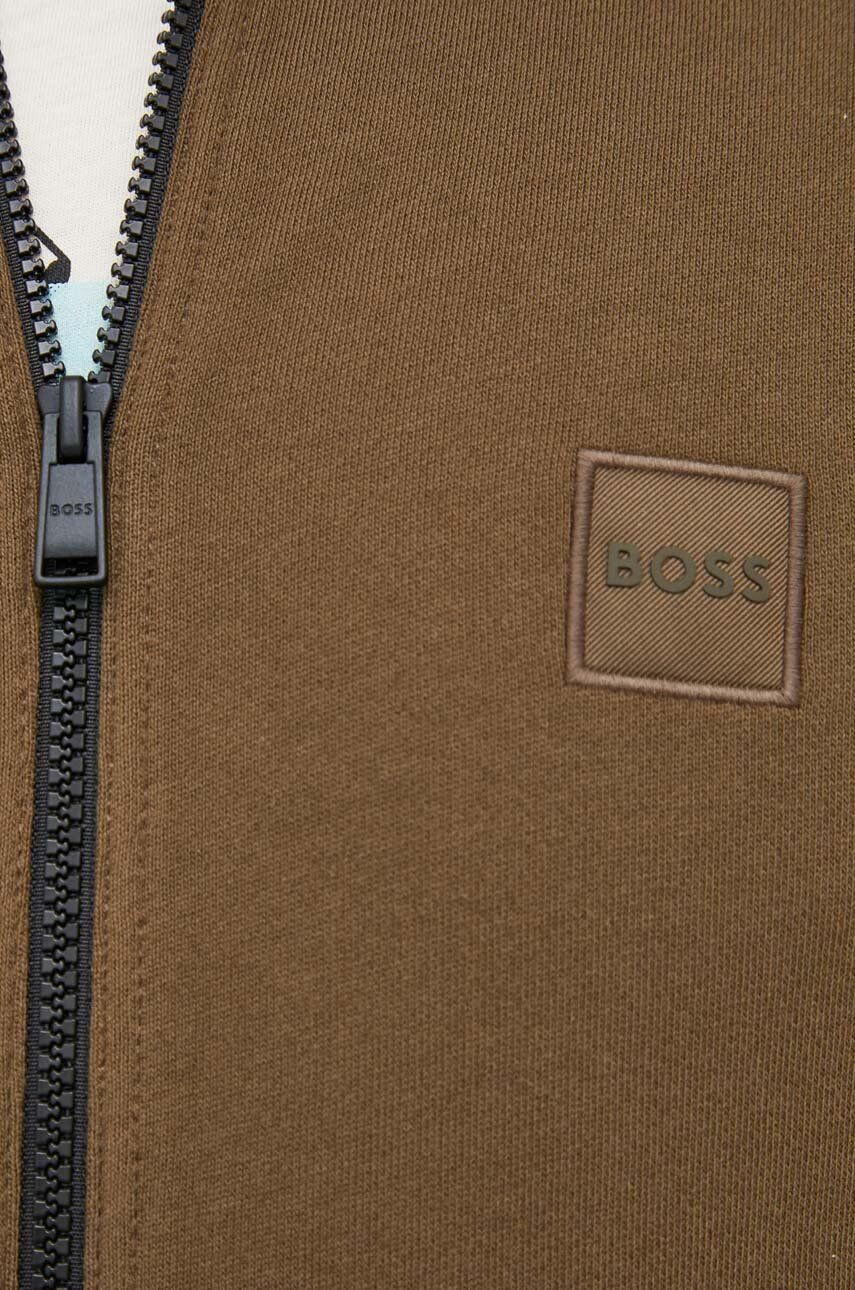 Boss Orange Памучен суичър BOSS CASUAL в сиво с изчистен дизайн - Pepit.bg