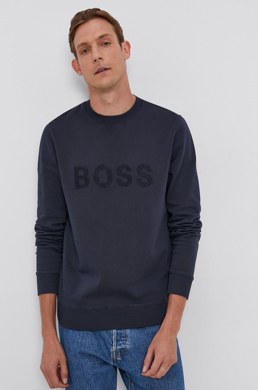 Boss Памучен суичър - Pepit.bg