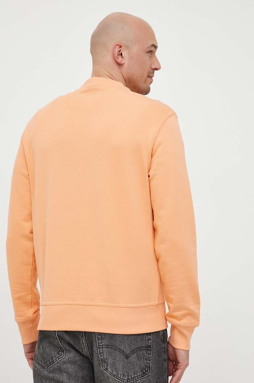 Boss Orange Памучен суичър в оранжево с принт - Pepit.bg