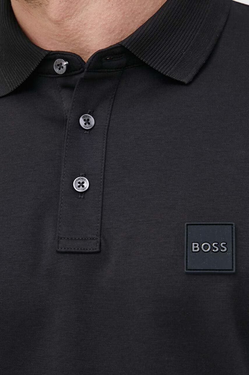 Boss Памучна блуза с дълги ръкави - Pepit.bg