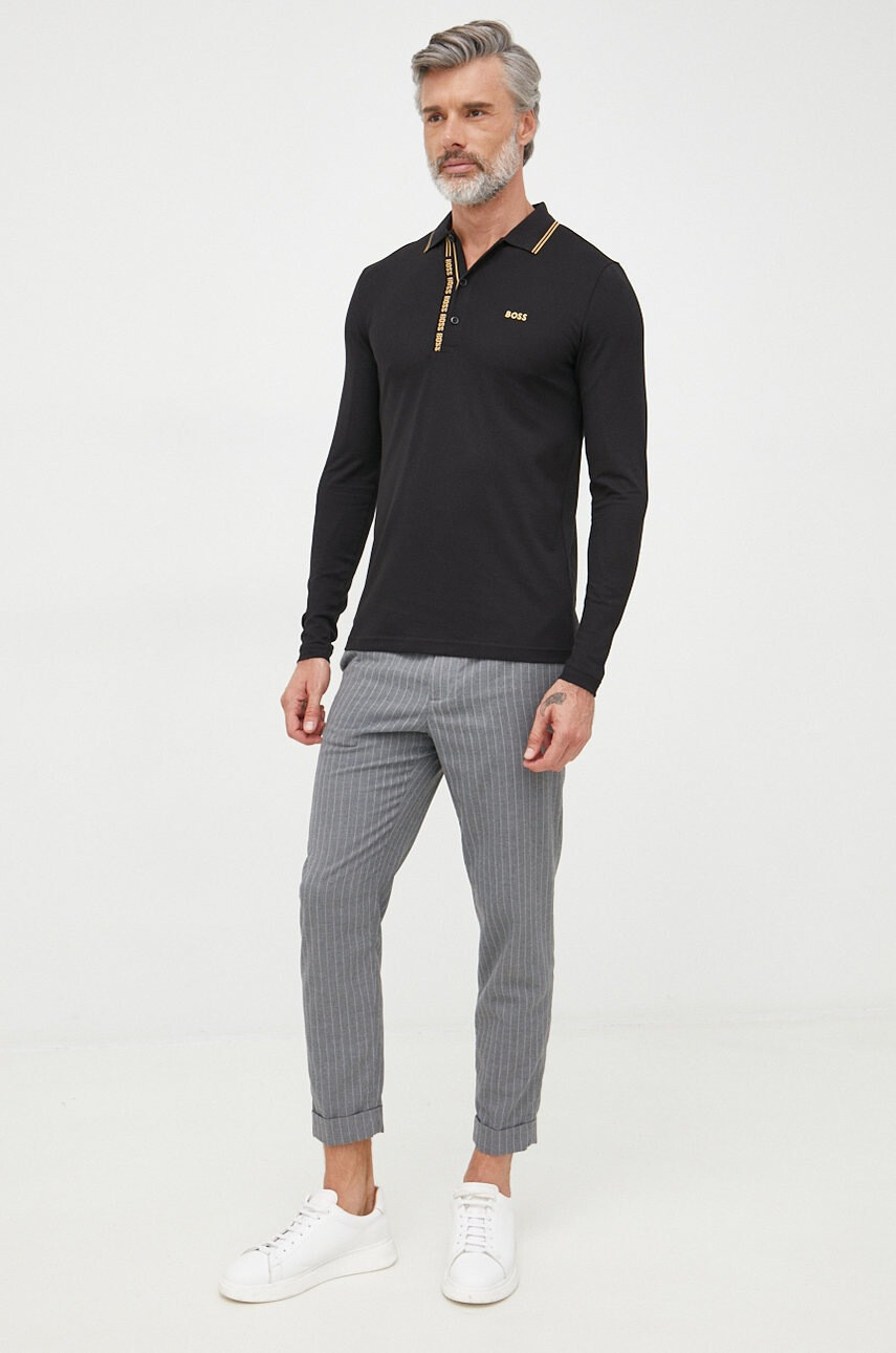 Boss Памучна блуза с дълги ръкави Athleisure - Pepit.bg