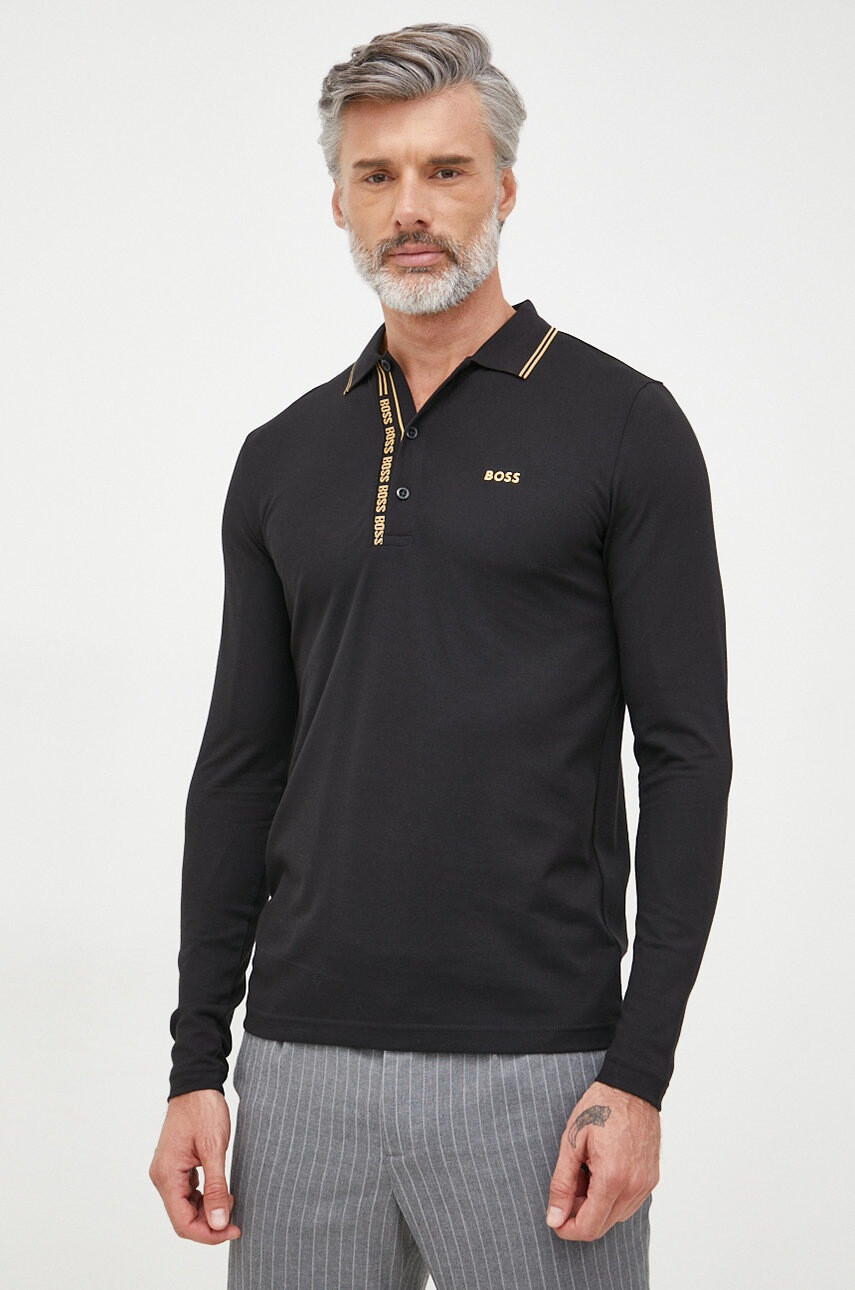 Boss Памучна блуза с дълги ръкави Athleisure - Pepit.bg