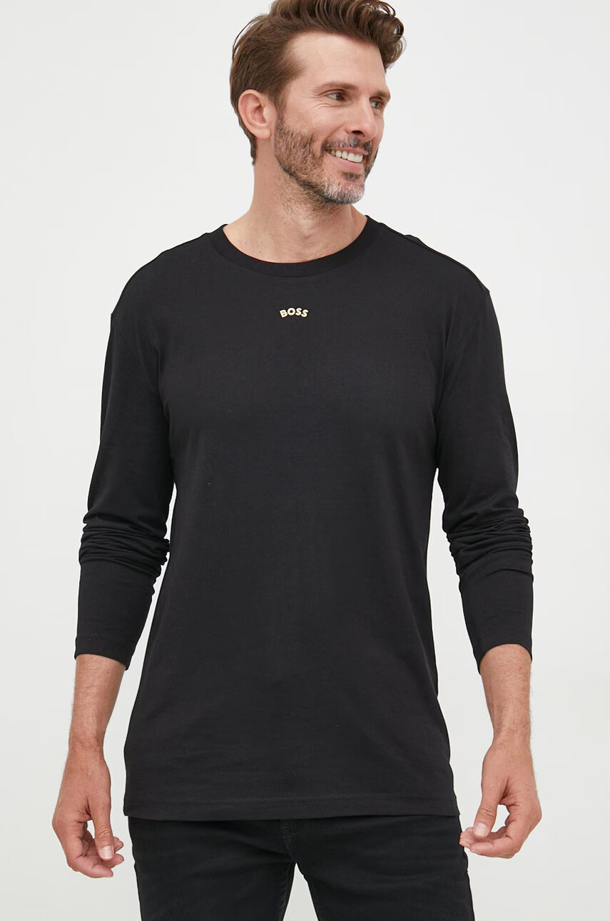 Boss Памучна блуза с дълги ръкави Athleisure - Pepit.bg