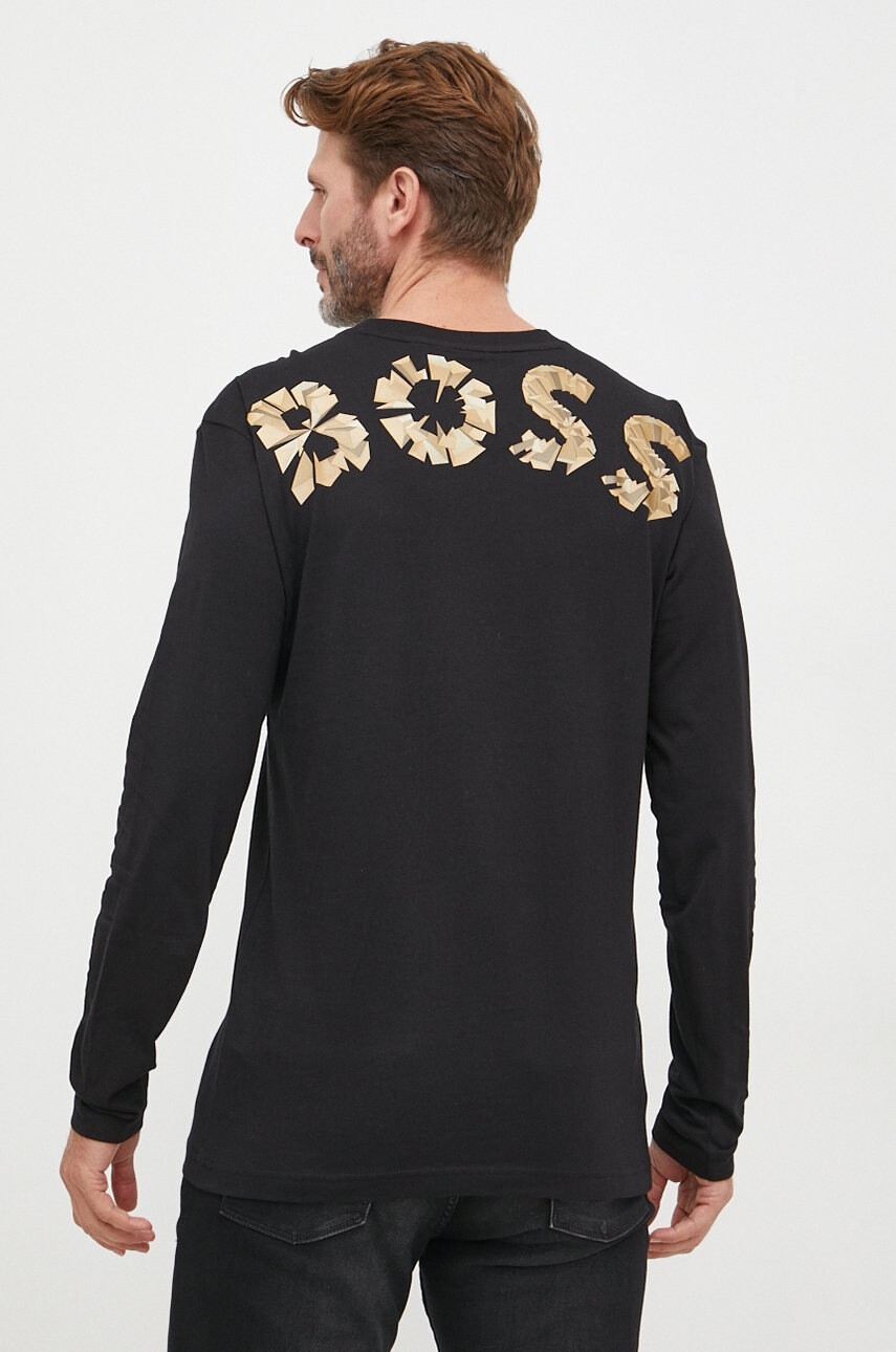 Boss Памучна блуза с дълги ръкави Athleisure - Pepit.bg