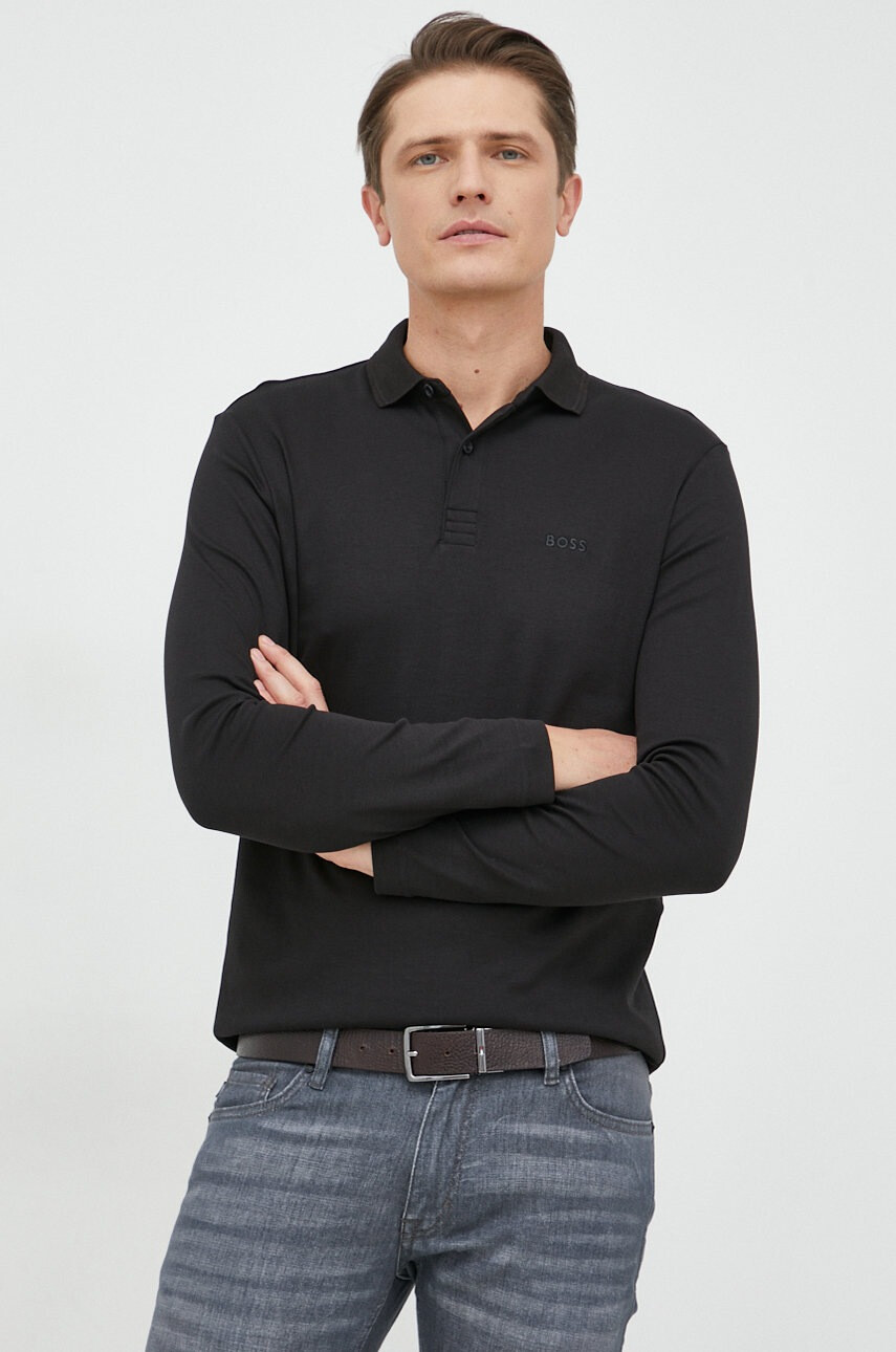 Boss Памучна блуза с дълги ръкави Athleisure - Pepit.bg