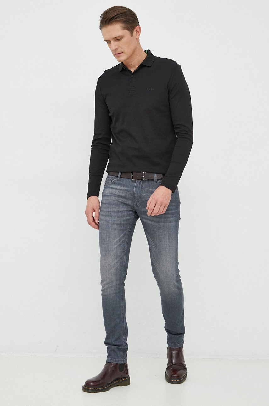 Boss Памучна блуза с дълги ръкави Athleisure - Pepit.bg