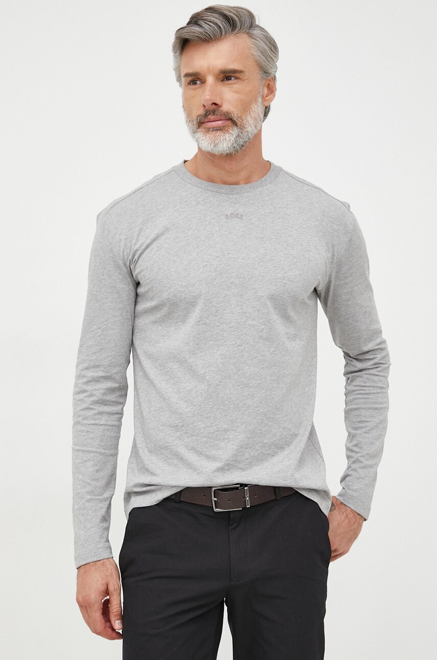 Boss Памучна блуза с дълги ръкави Athleisure - Pepit.bg