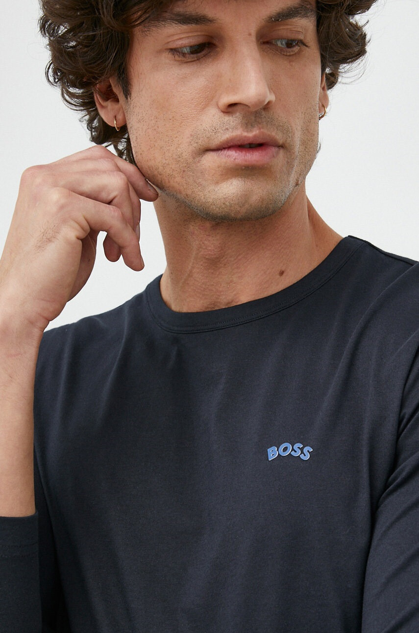 Boss Памучна блуза с дълги ръкави athleisure - Pepit.bg