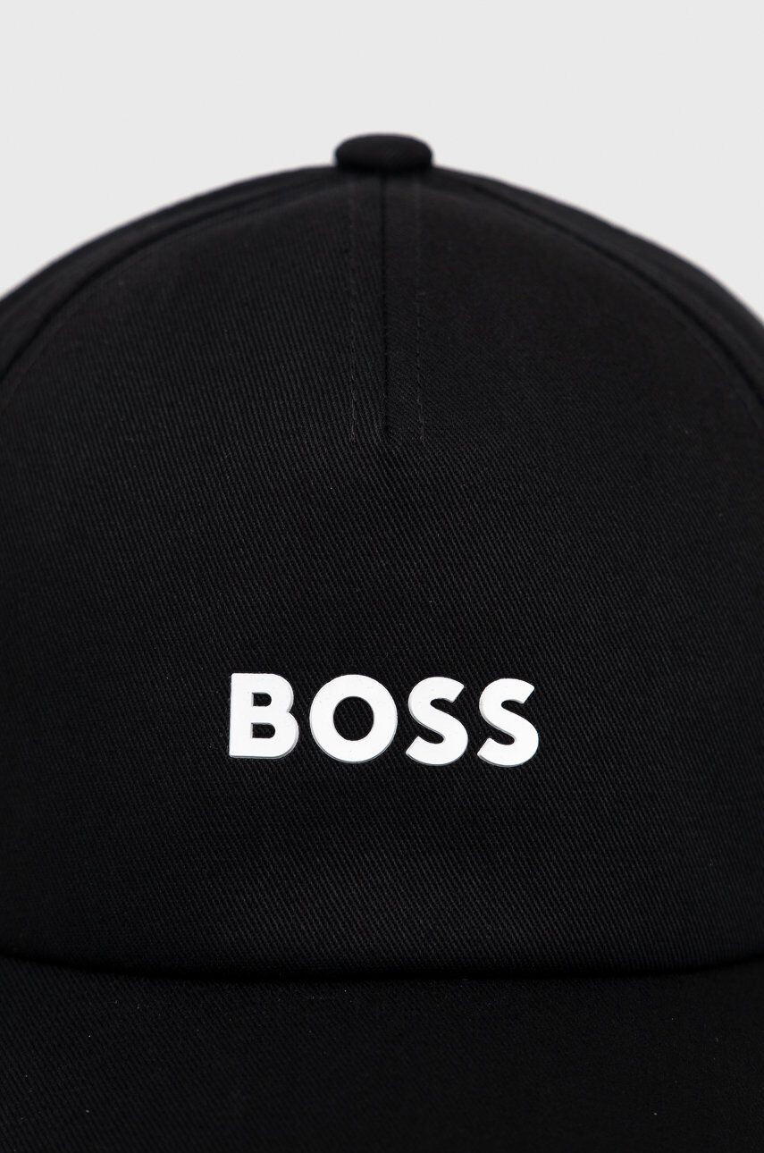 Boss Orange Памучна шапка BOSS Casual в черно с апликация - Pepit.bg