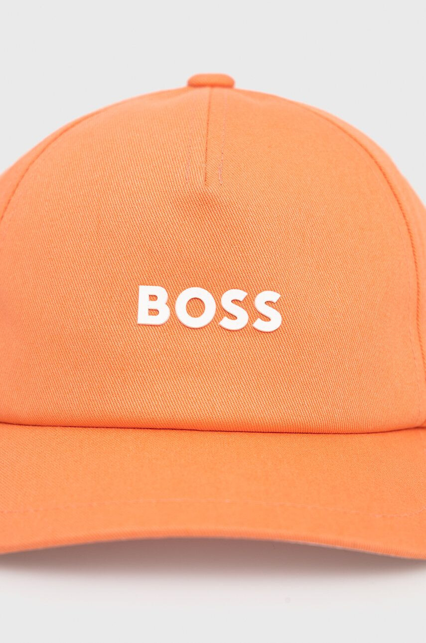 Boss Orange Памучна шапка BOSS Casual в червено с апликация - Pepit.bg