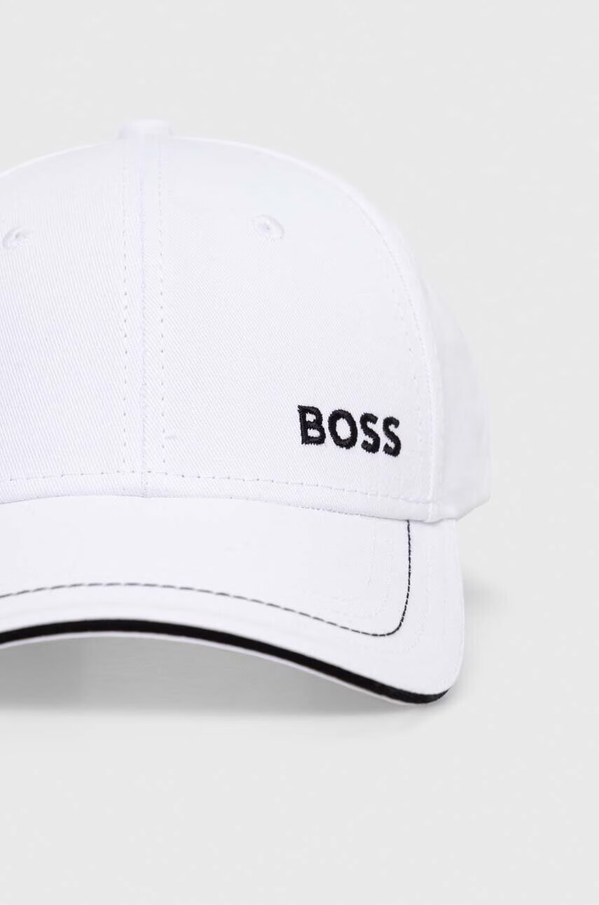 Boss Памучна шапка с козирка GREEN - Pepit.bg