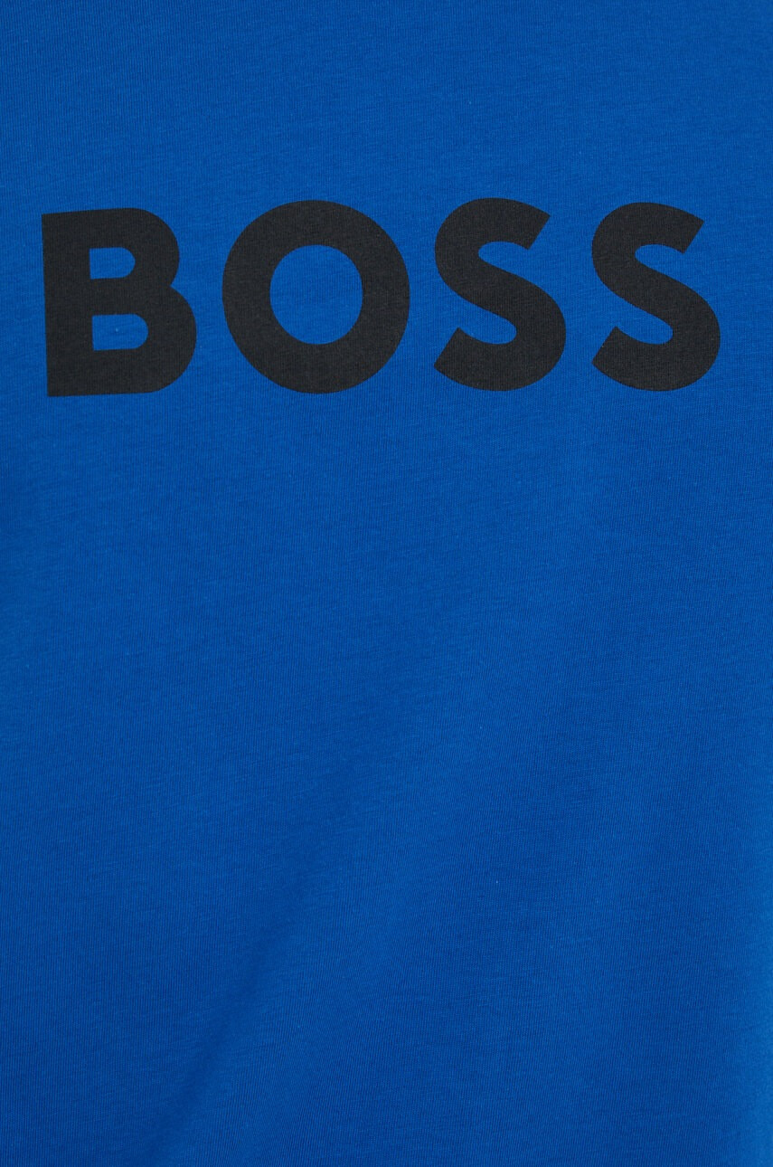 Boss Памучна тениска в розово - Pepit.bg