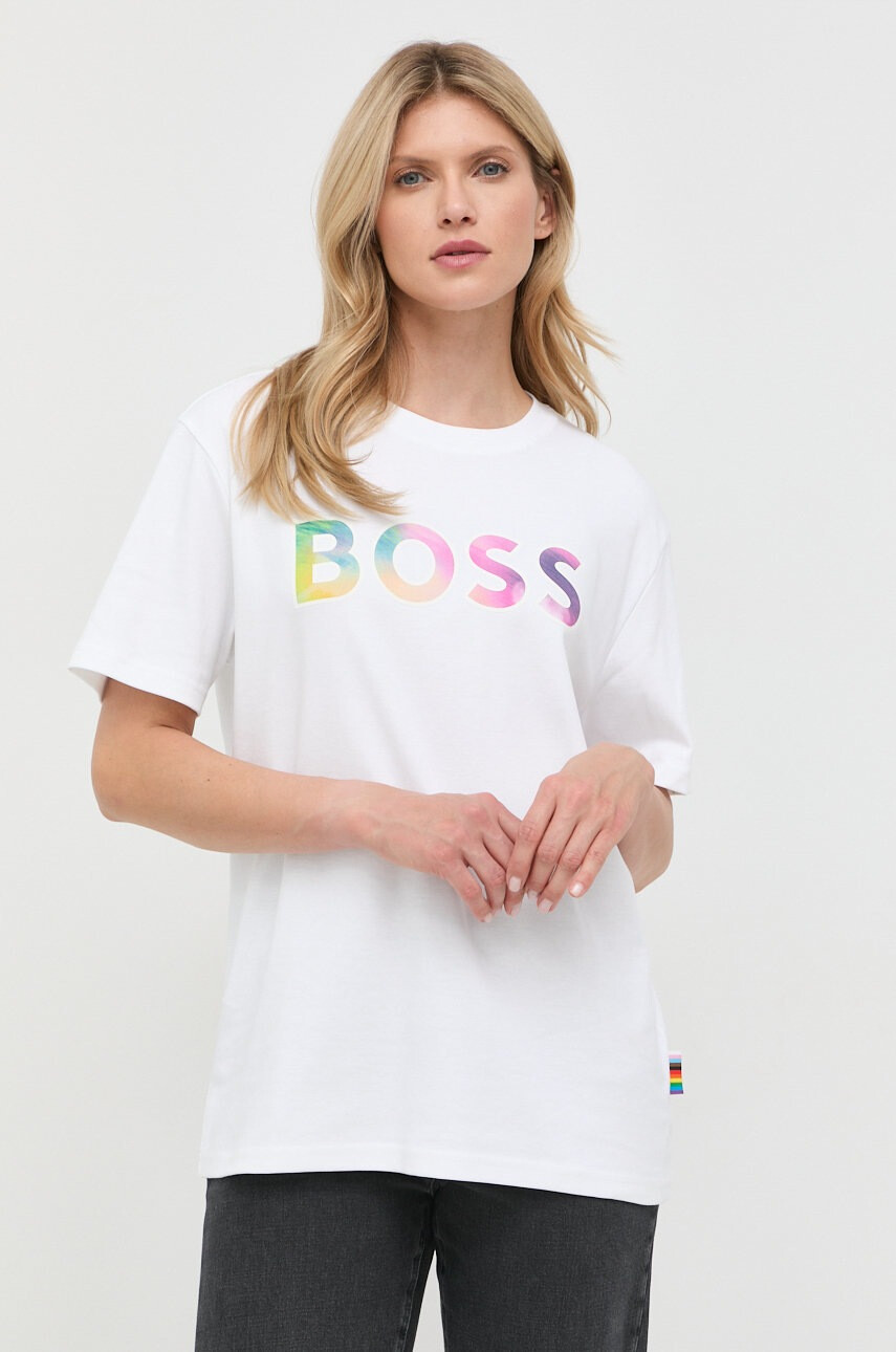 Boss Памучна тениска - Pepit.bg