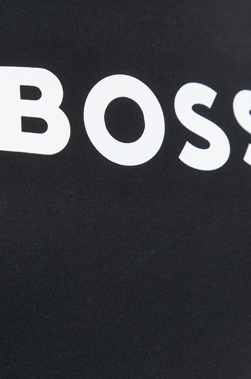 Boss Памучна тениска в черно - Pepit.bg