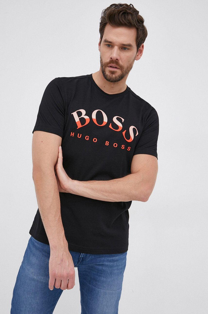 Boss Памучна тениска Athleisure - Pepit.bg