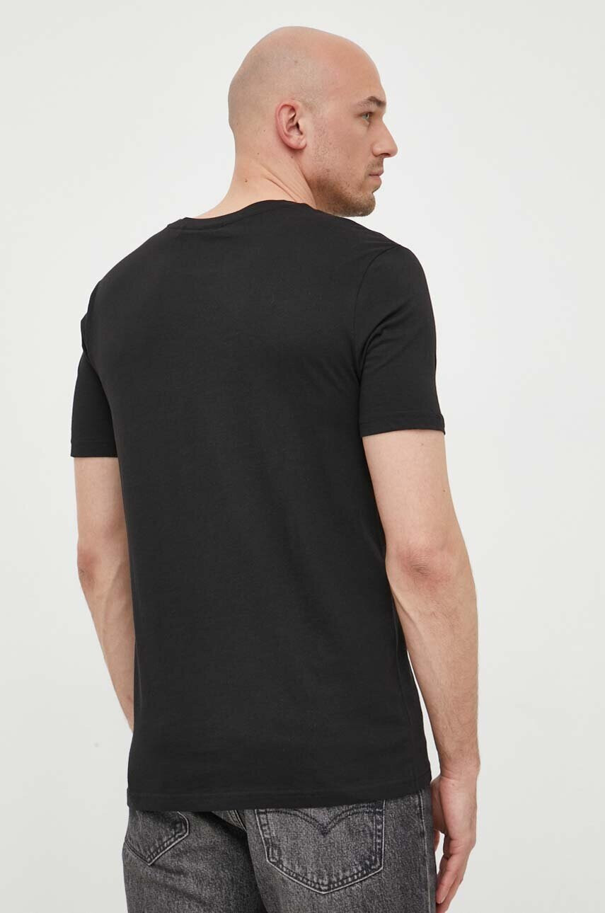 Boss Orange Памучна тениска BOSS BOSS CASUAL в черно с принт - Pepit.bg