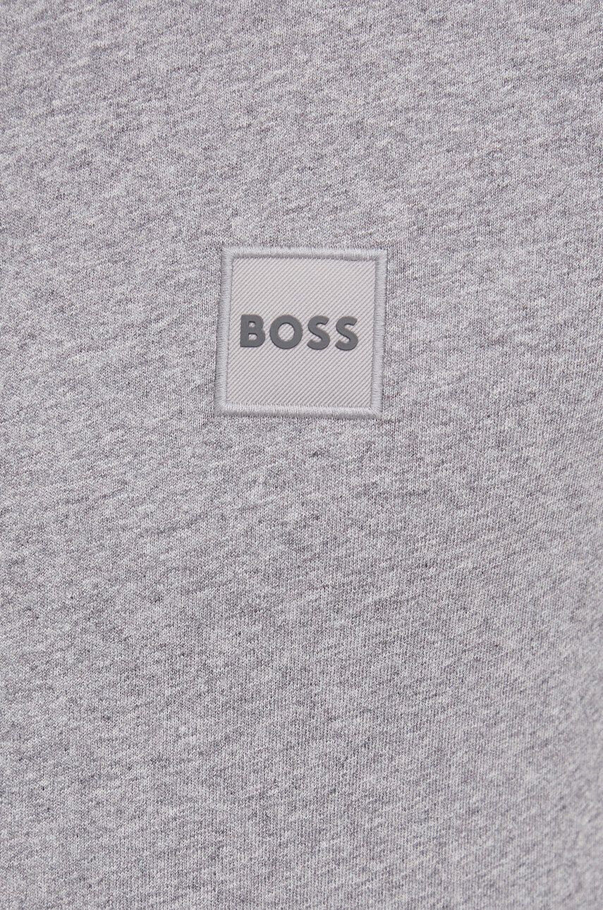 Boss Orange Памучна тениска Boss Boss Casual в сиво с апликация - Pepit.bg