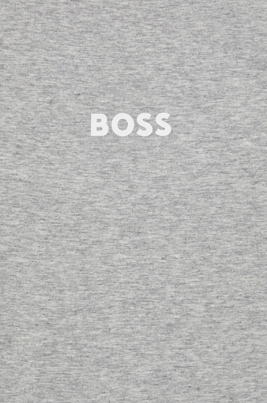 Boss Green Памучна тениска BOSS в сиво с принт - Pepit.bg