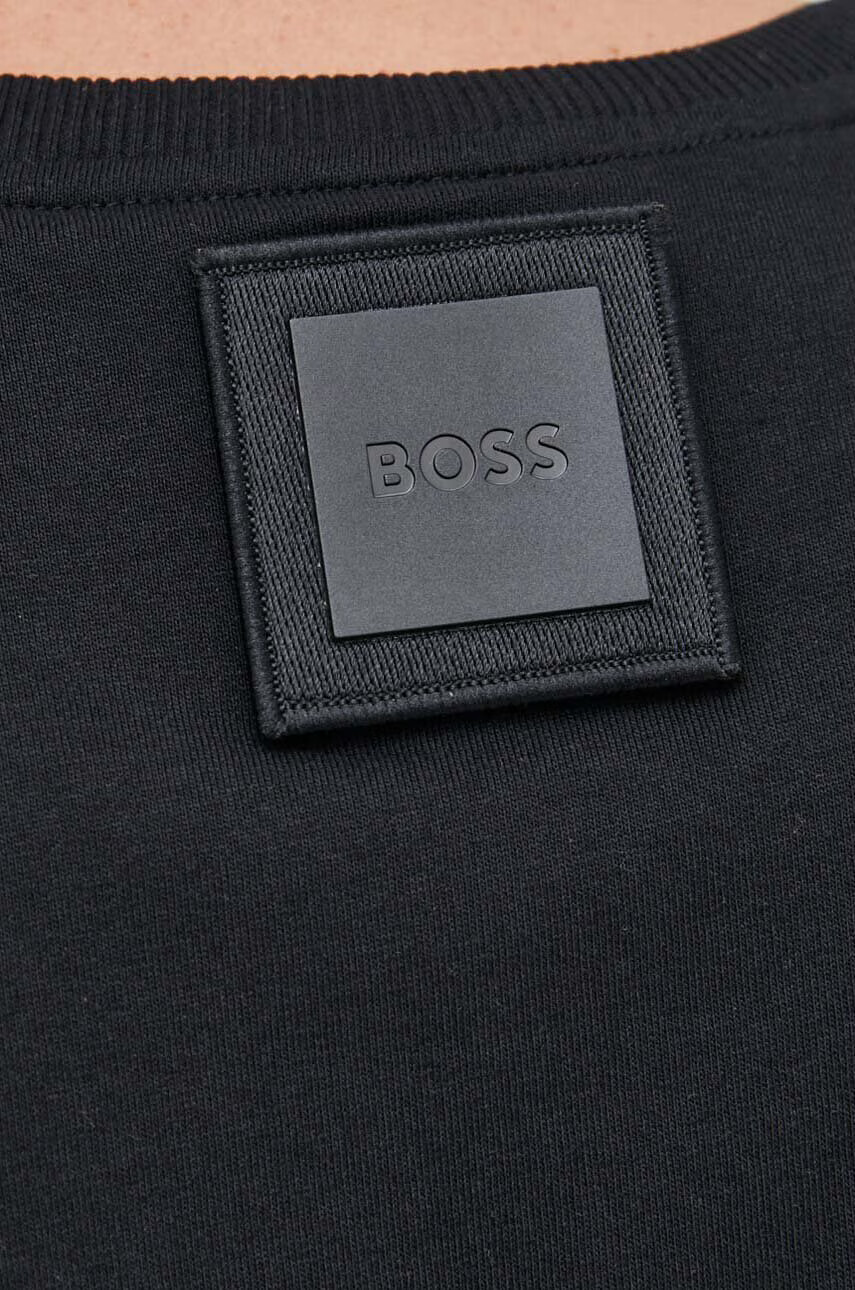 Boss Green Памучна тениска BOSS в черно с принт - Pepit.bg