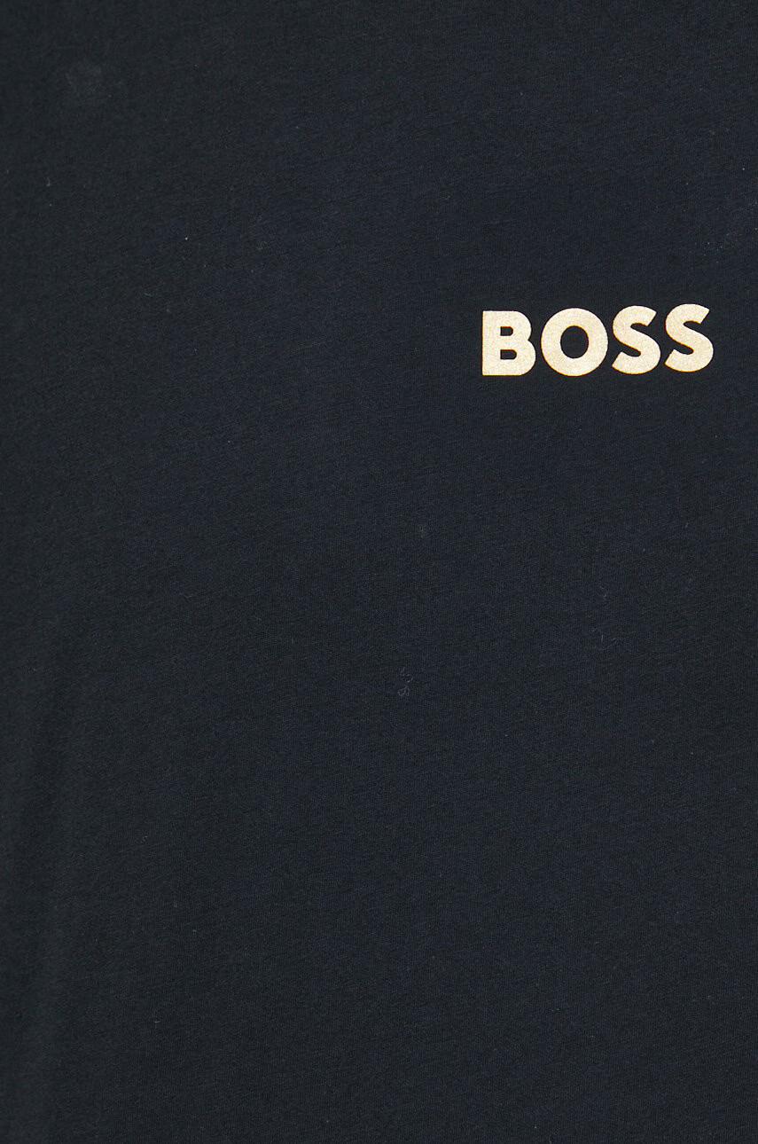 Boss Green Памучна тениска BOSS в черно с принт - Pepit.bg