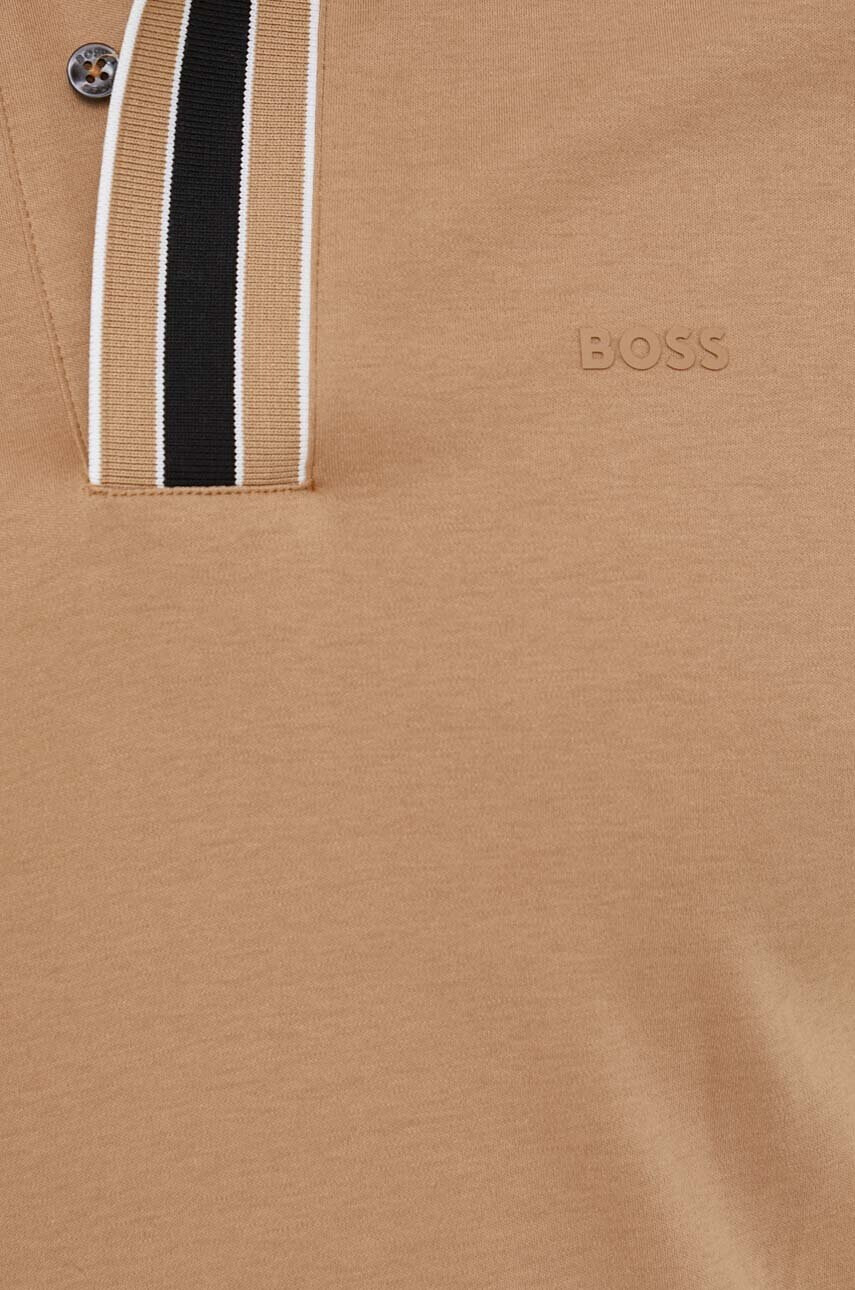 Boss Памучна тениска с яка - Pepit.bg
