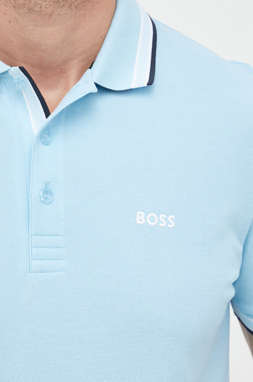Boss Green Памучна тениска с яка BOSS BOSS ATHLEISURE - Pepit.bg