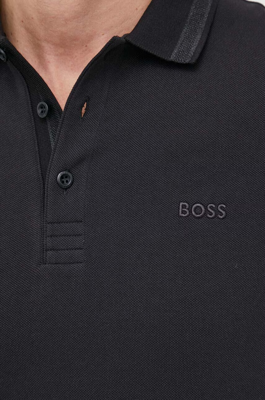 Boss Green Памучна тениска с яка BOSS BOSS ATHLEISURE в бяло - Pepit.bg