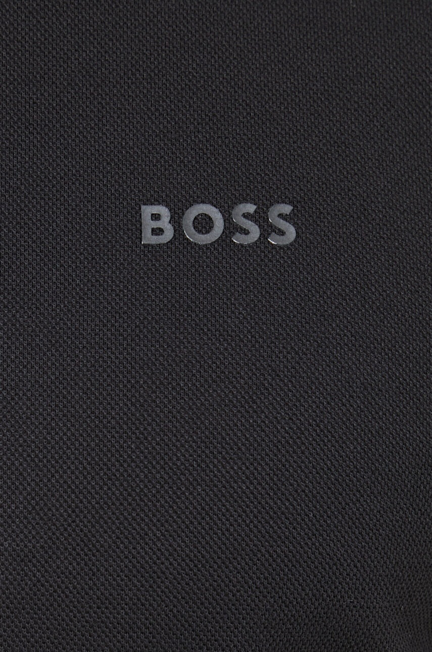 Boss Памучна тениска с яка - Pepit.bg