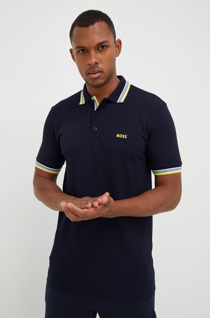 Boss Green Памучна тениска с яка BOSS Boss Athleisure - Pepit.bg