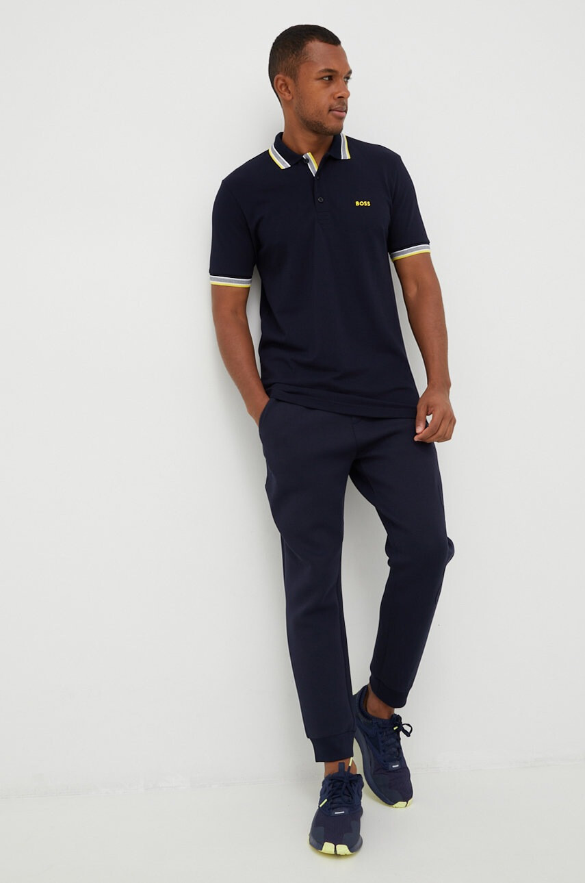 Boss Green Памучна тениска с яка BOSS Boss Athleisure - Pepit.bg