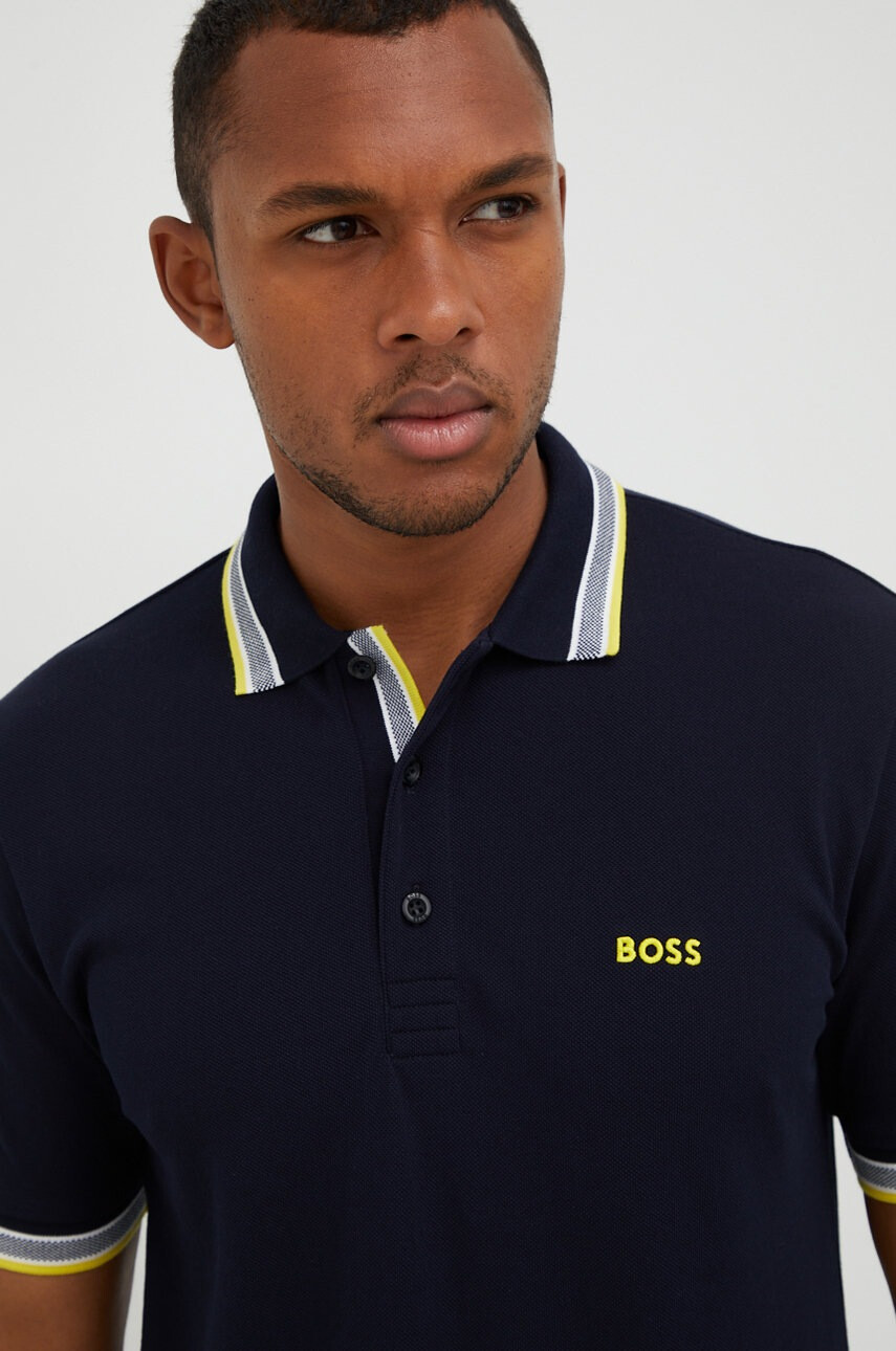 Boss Green Памучна тениска с яка BOSS Boss Athleisure - Pepit.bg