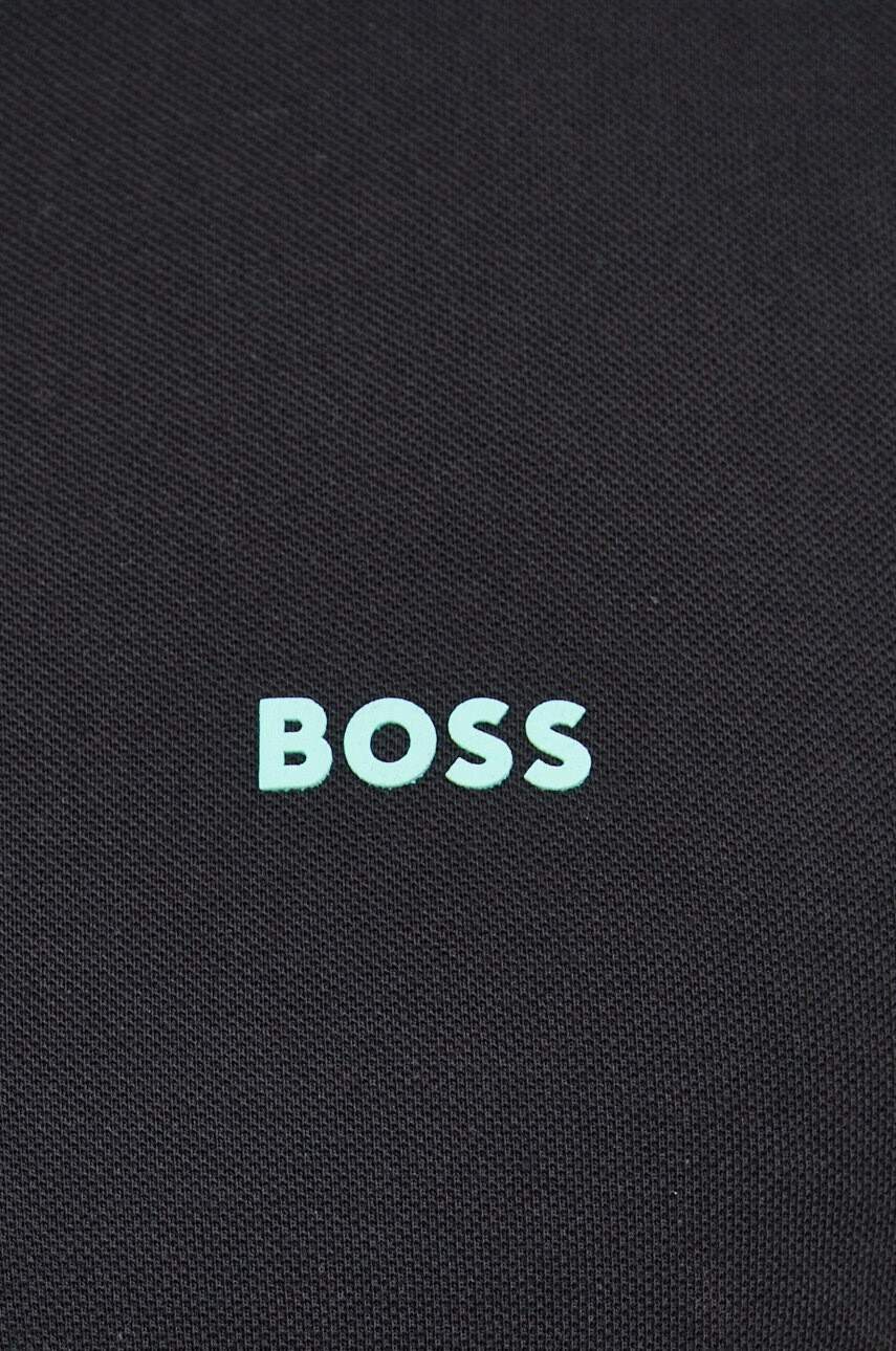 Boss Памучна тениска с яка Athleisure - Pepit.bg