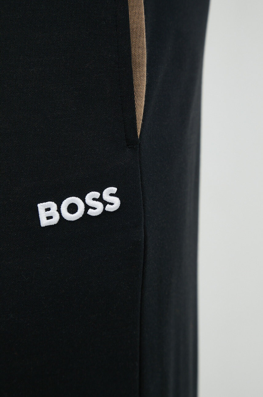 Boss Пижама мъжка в черно с изчистен дизайн - Pepit.bg
