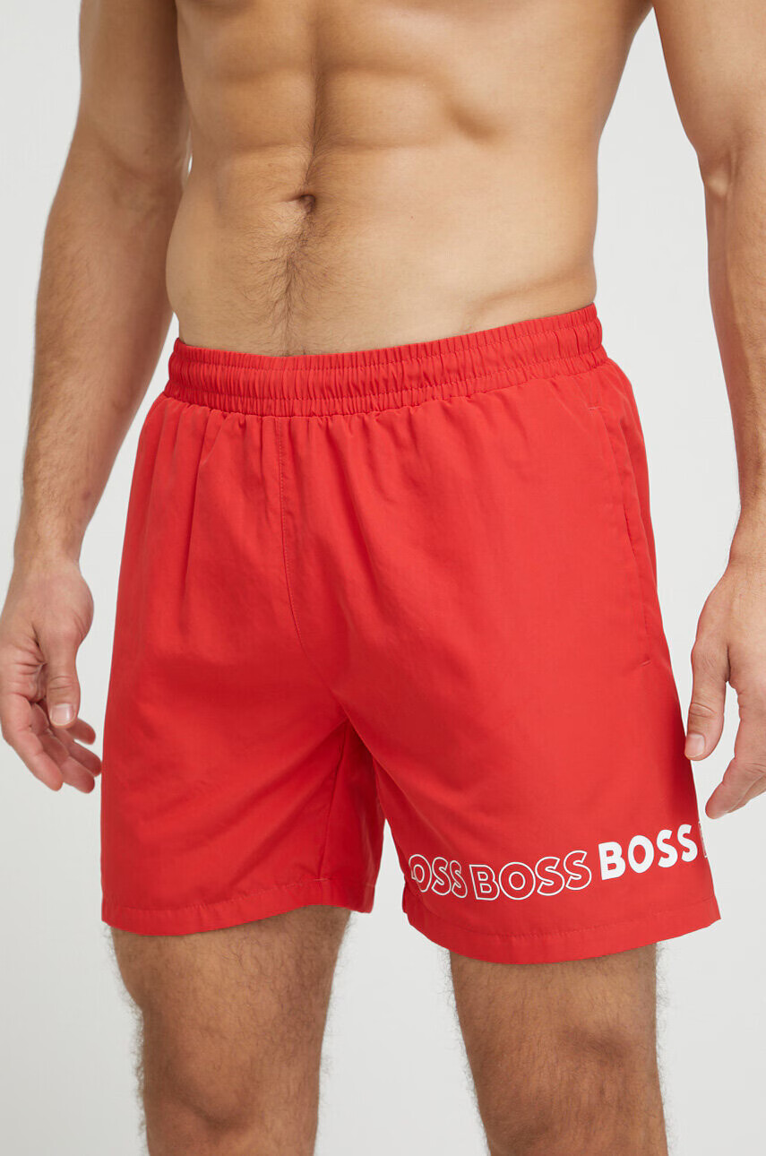 Boss Плувни шорти в червено - Pepit.bg