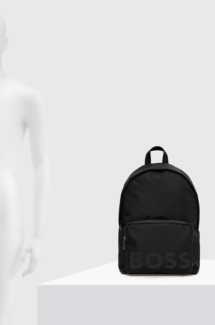 Boss Раница в черно голям размер с изчистен дизайн - Pepit.bg