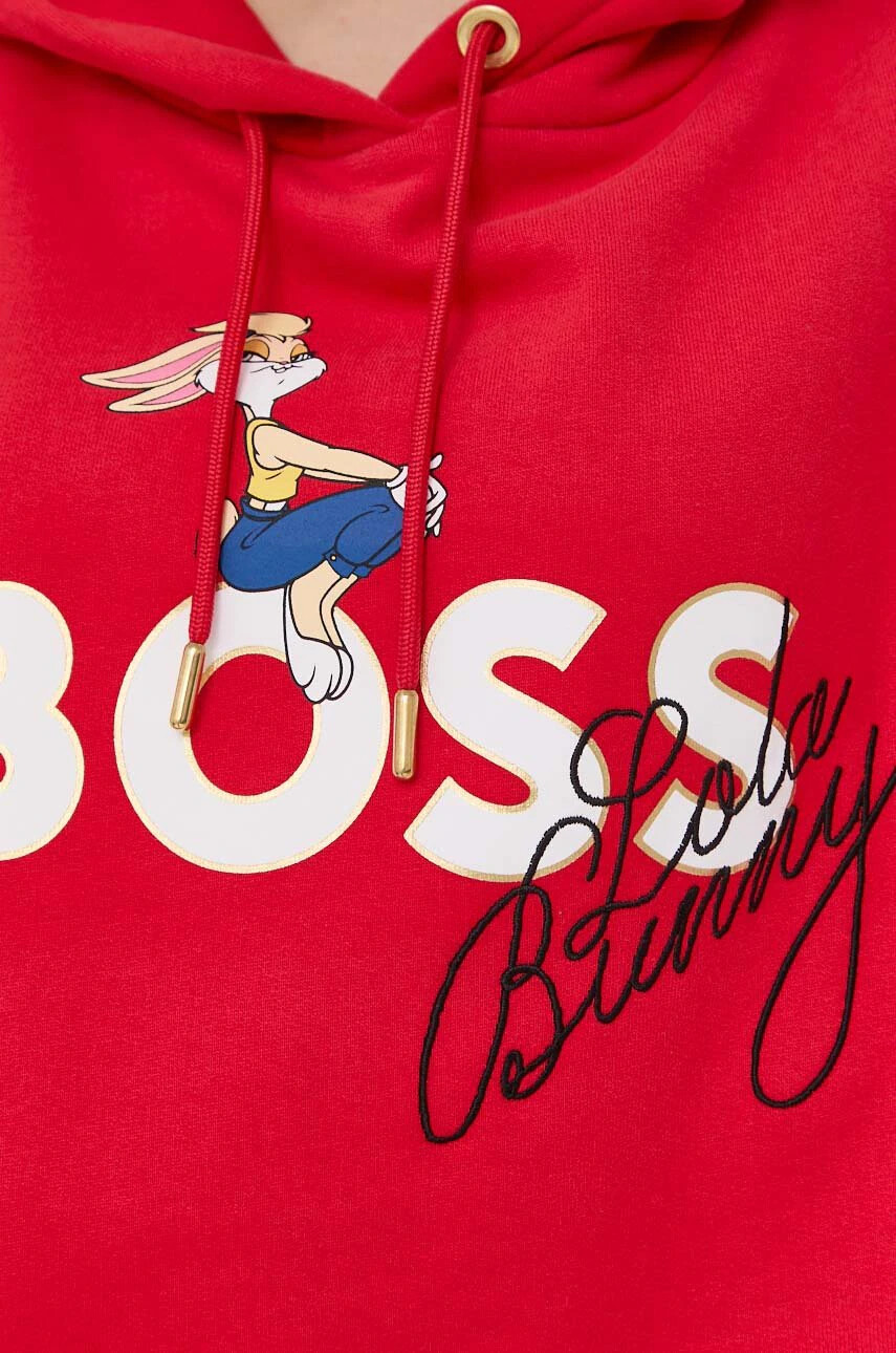 Boss Рокля x Looney Tunes в червено къс модел разкроен модел - Pepit.bg
