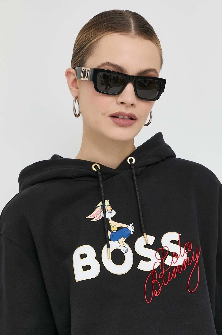 Boss Рокля x Looney Tunes в черно къс модел разкроен модел - Pepit.bg