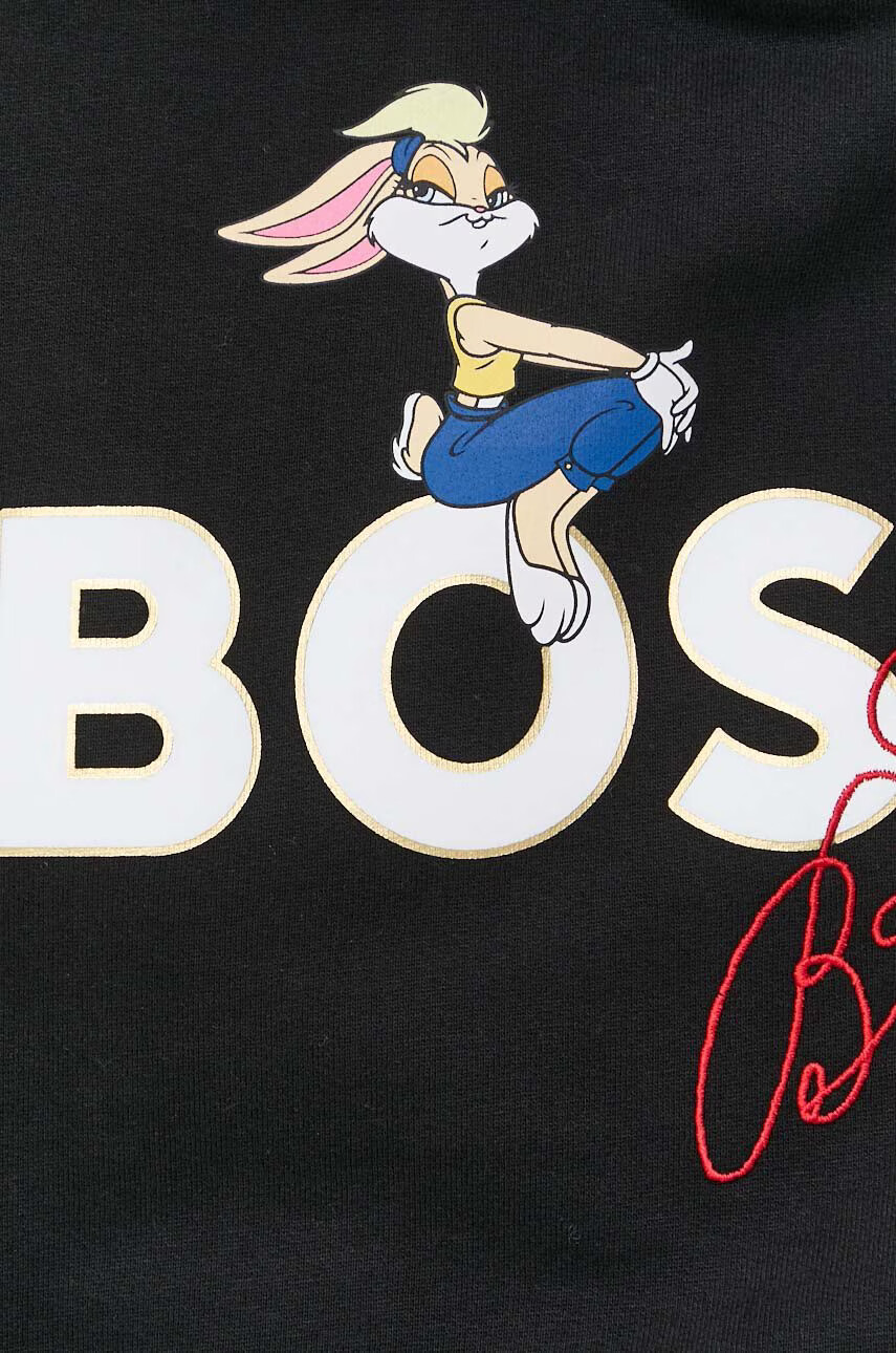 Boss Рокля x Looney Tunes в черно къс модел разкроен модел - Pepit.bg