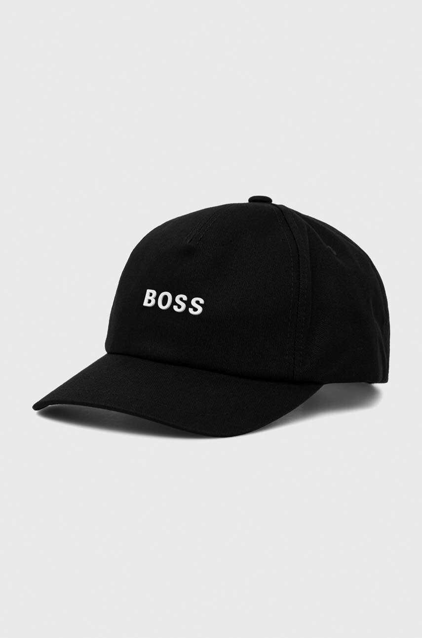 Boss Orange Шапка Boss в черно с апликация - Pepit.bg