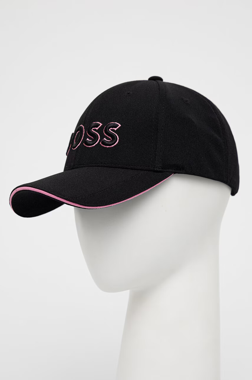 Boss Green Шапка BOSS Boss Athleisure в черно с апликация - Pepit.bg