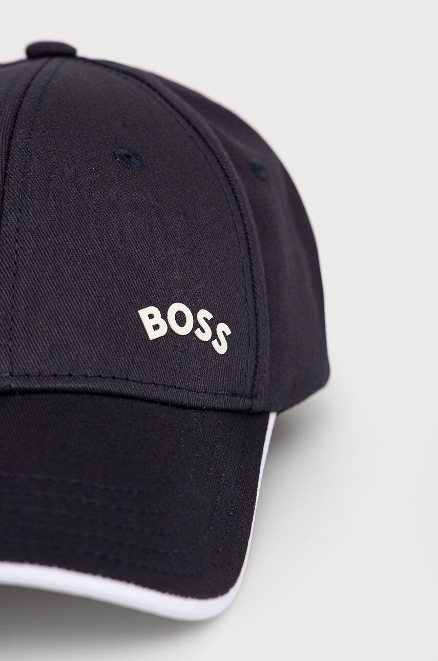 Boss Green Шапка Boss Boss Athleisure в тъмносиньо с изчистен дизайн - Pepit.bg